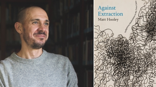 Matt Hooley and "Against Extraction" book cover