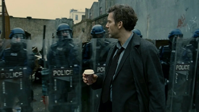 A scene from the 2006 film Children of Men, co-written and directed by Alfonso Cuarón